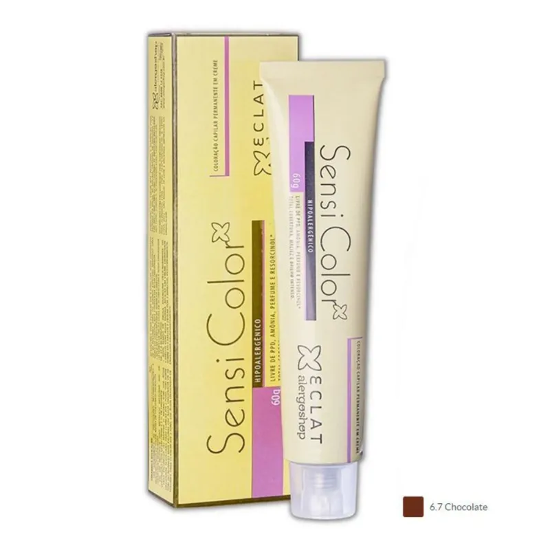 Tintura Hipoalergênica Alergoshop Cor 6.7 Chocolate 60g - Alergoshop