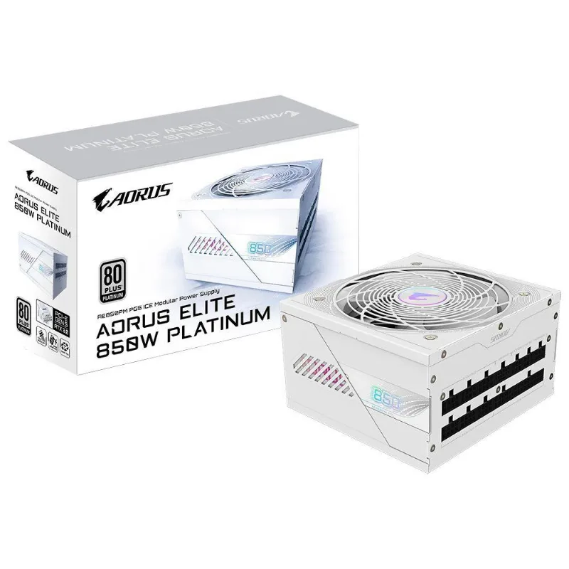 Fonte De Alimentação Atx 3.1 Aorus Elite Gp-ae850pm Pg5 Ice 850w Modular Bivolt Gigabyte