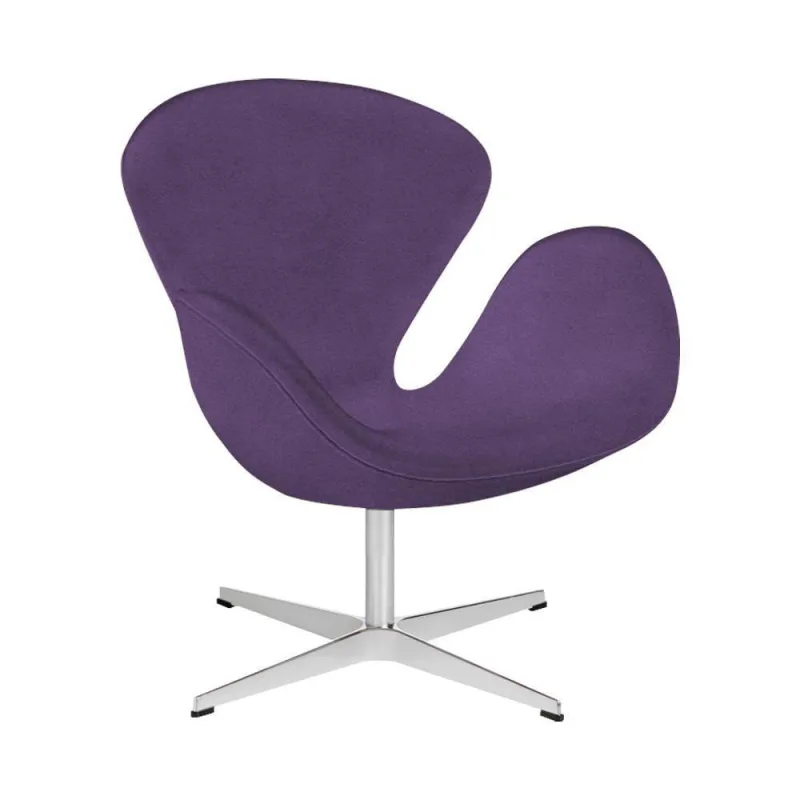 Poltrona Swan Office Giratória Suede Roxo - OUTRAS - Móveis