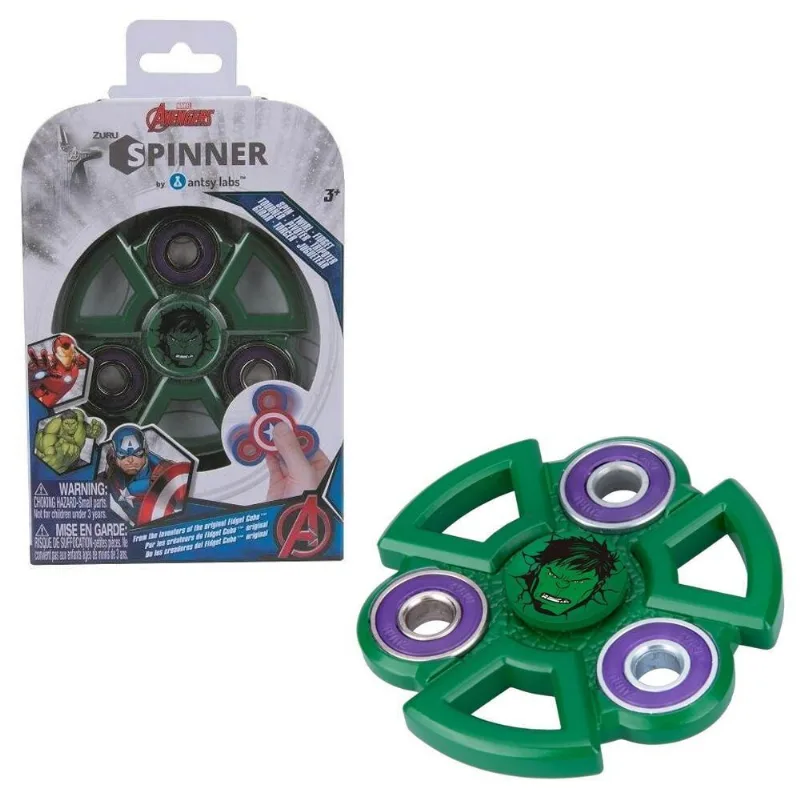 Hand Spinner Marvel Vingadores Capitão Hulk Homem-aranha