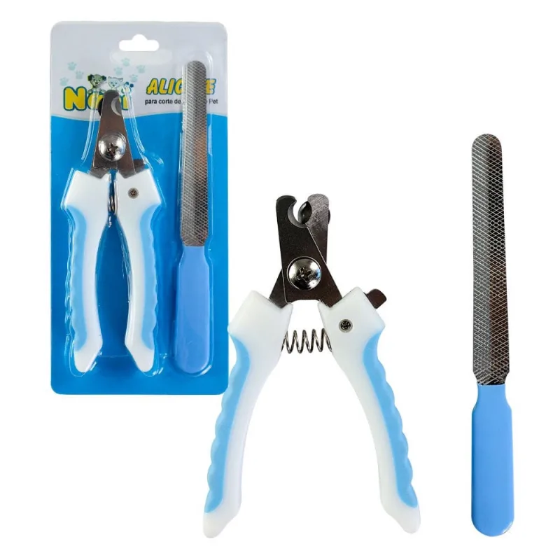 Kit Alicate e Lixa para Corte e Higiene de Pets Pratico