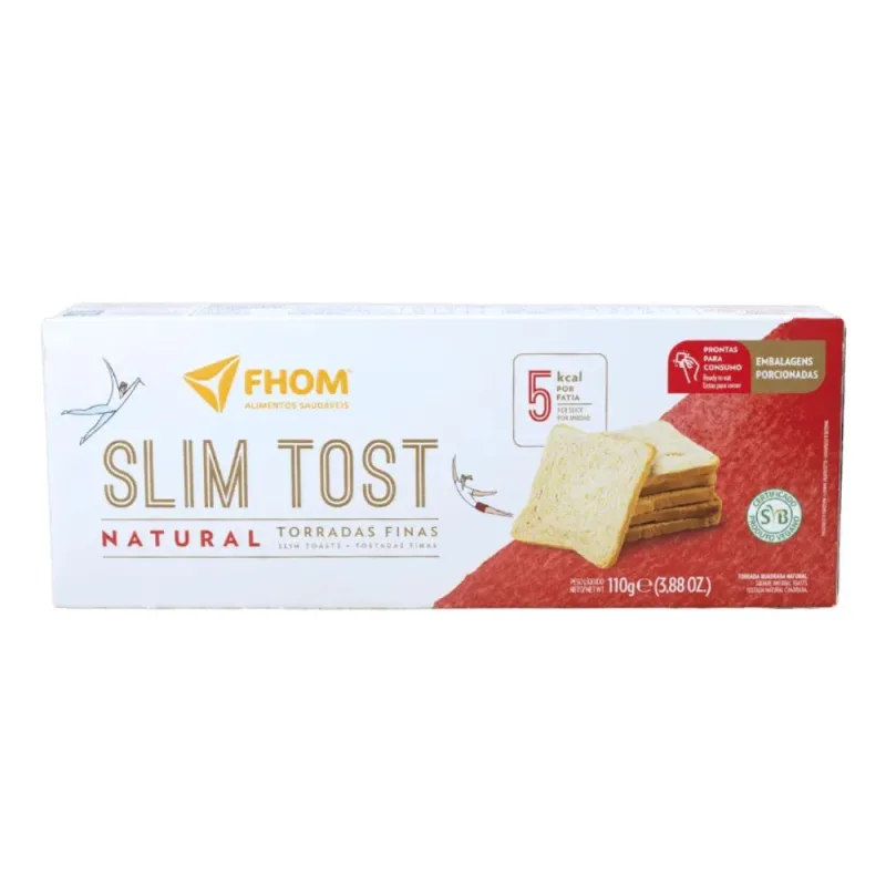 Torrada Slim Tost Natural Fhom 110g - Fhom - Mercearia