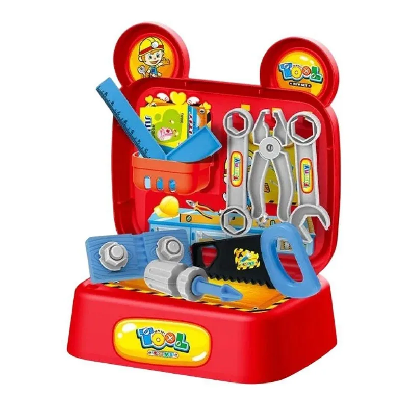 Maleta Com Ferramentas De Brinquedo 17 Peças - Vermelha