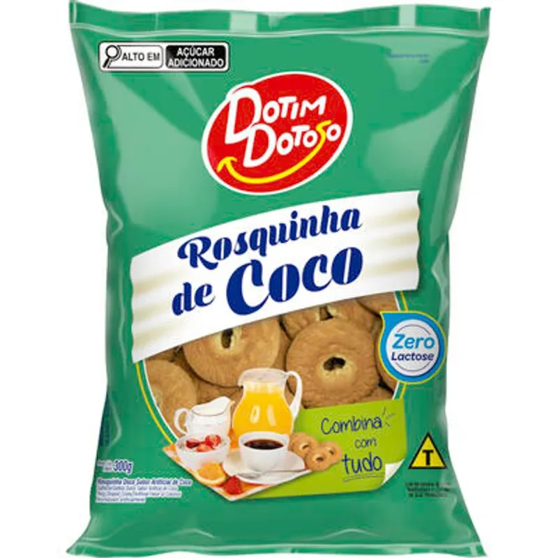 Biscoito Rosquinha Dotim Dotoso Coco 300g