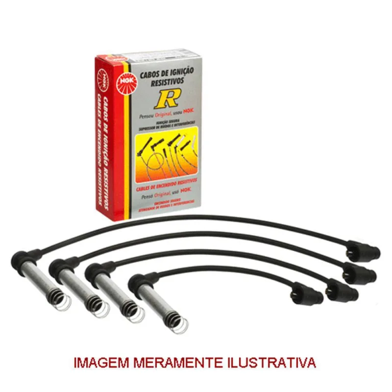 Jogo Cabo Vela Ignição Renault Logan 1.0 2007 a 2016 Ngk - NGK