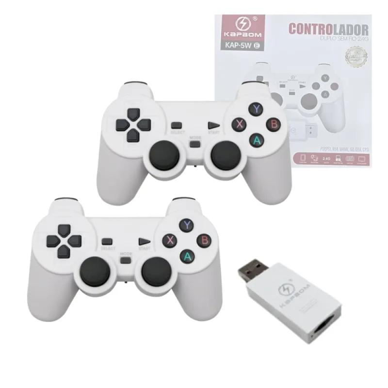 Mini Video Game USB Kapbom KAP-5W-E 25.000 Jogos HDMI 4K com 2 Controles Sem Fio - Genérico - áudio