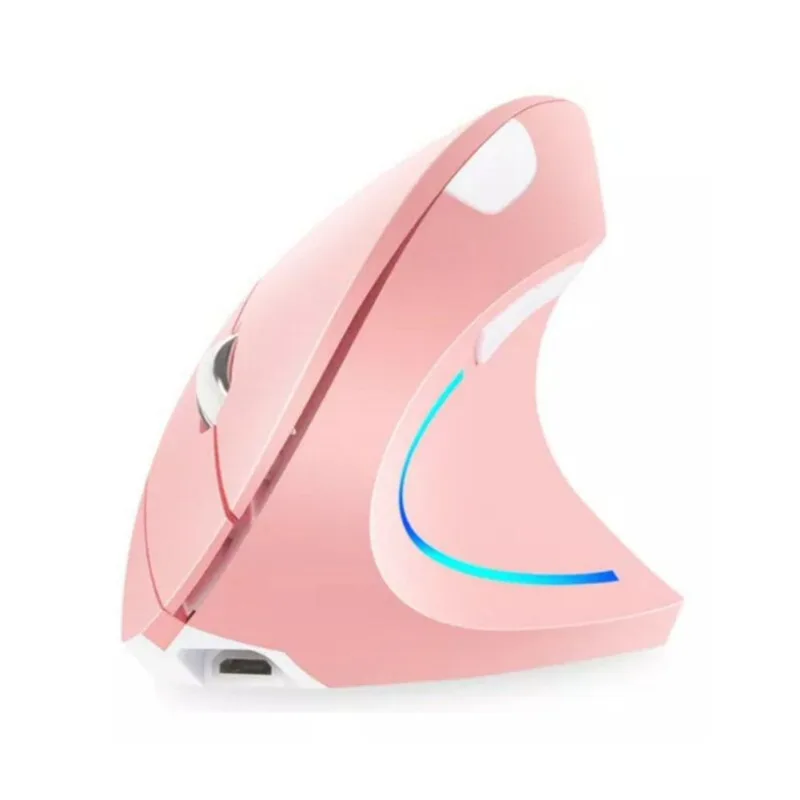 Mouse Vertical Sem Fio Wireless E Bluetooth Recarregavel Usb