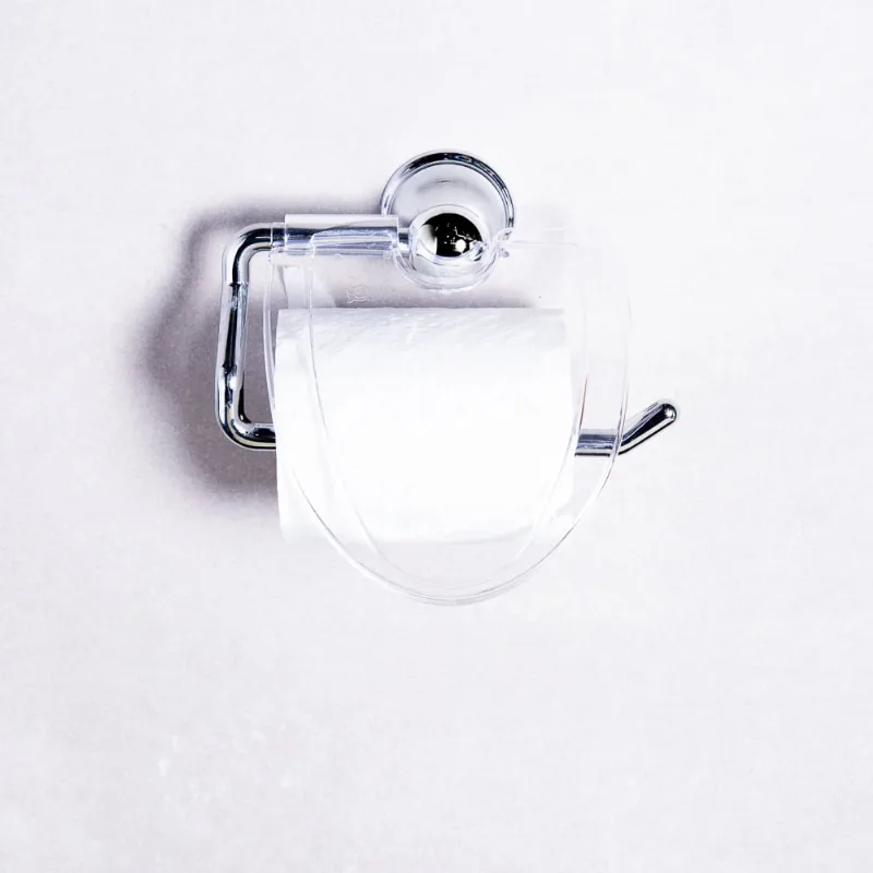Porta Papel Higiênico Mondo Verona Cromado Cristal Aquaplás - Aquaplás