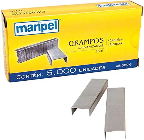 Grampo Galvanizado 26/6 Maripel Cx5000 Qtd. 40.00 - MARIPEL