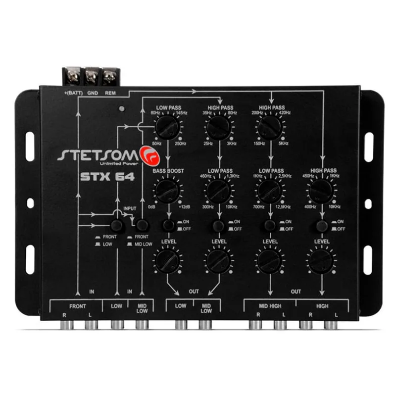 Mesa Crossover Stetsom Stx64 4 Canais Entrada 4 Vias Saã Da Mono Stereo