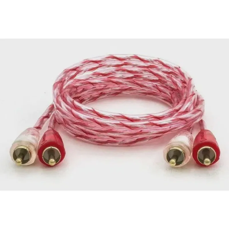 Cabo Automotivo Som Rca 1 Metro 1m Stetsom Blindado Ouro - STETSOM