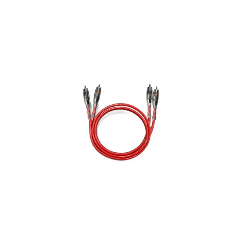 Cabo Rca Stetsom 1 Metro 4 Macho Vermelho Plug Prata