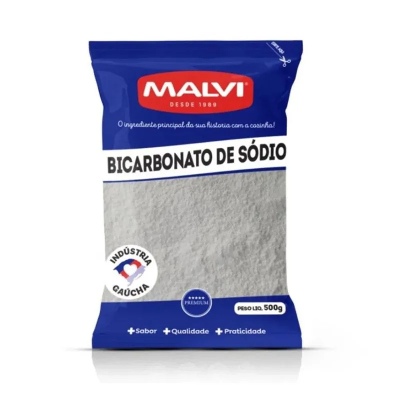 Bicarbonato de Sódio Malvi 500g BICARBONATO DE SODIO MALVI 500G