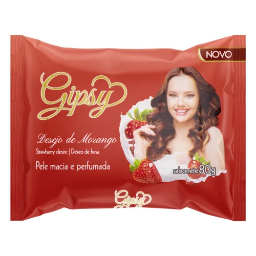 SABONETE EM BARRA DESEJO DE MORANGO GIPSY FLOW PACK 80G - FLOW PACK