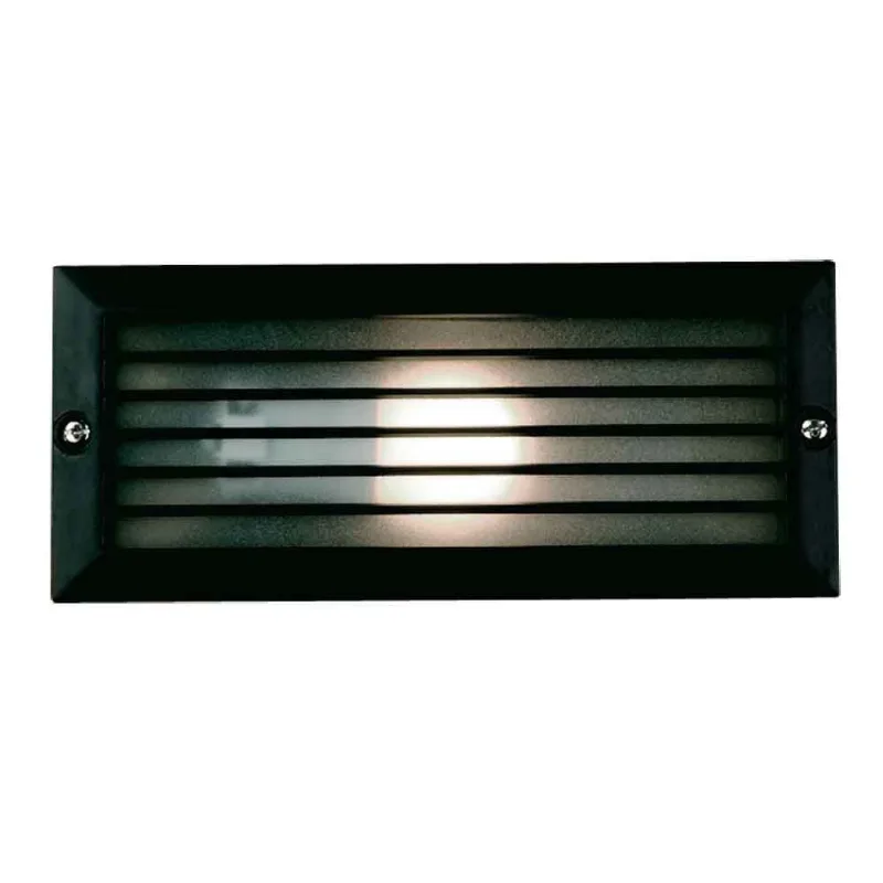 Balizador de alumínio de embutir E27 60W preto Bronzearte - Bronzearte