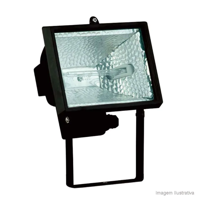 Refletor Hal Max de alumínio 300W preto Bronzearte