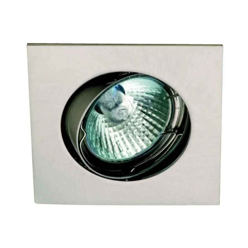 Embutido de zamak e alumínio 127V 50W quadrado níquel 383 Bronzearte