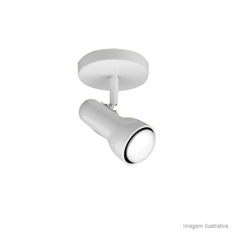 Spot aço Lumina 1 lâmpada de aço branco Bronzearte - Bronzearte