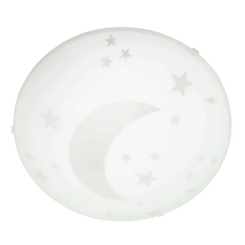 Plafon de aço para 1 lâmpada E27 Luna 25cm bivolt 60W branco Bronzearte