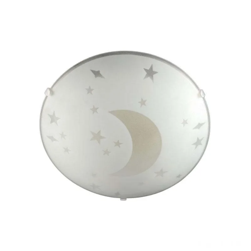 Plafon de aço para 2 lâmpadas E27 Luna 30cm bivolt 60W branco Bronzearte - Bronzearte