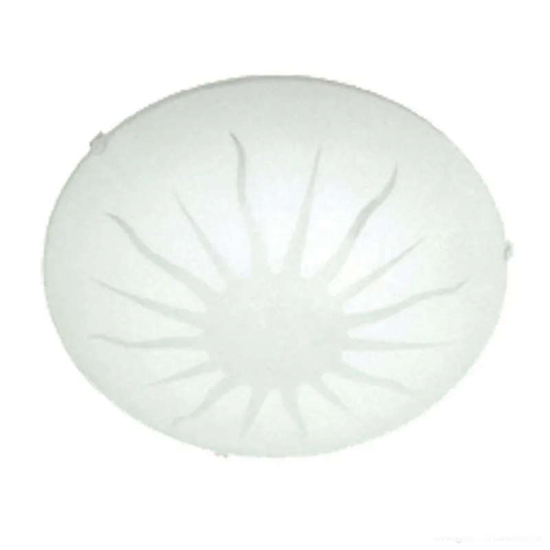 Plafon de aço para 2 lâmpadas E27 Sol 30cm bivolt 60W branco Bronzearte - Bronzearte