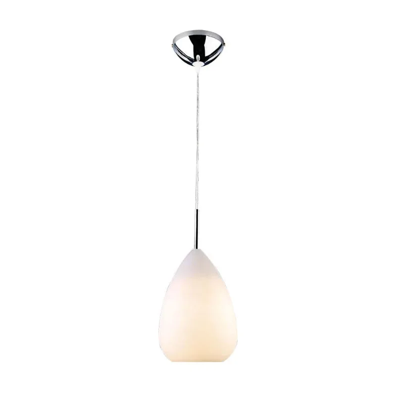 Pendente de aço para 1 lâmpada E27 bivolt 60W Conect Egg branco Bronzearte