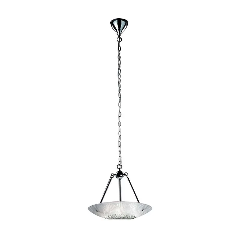 Pendente de vidro para 4 lâmpadas G9 Cristal Moon transparente Bronzearte