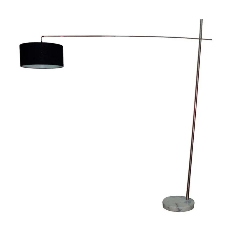 Luminária de coluna Long Neck para lâmpada E27 60W com base mármore cromada Bronzearte - Bronzearte