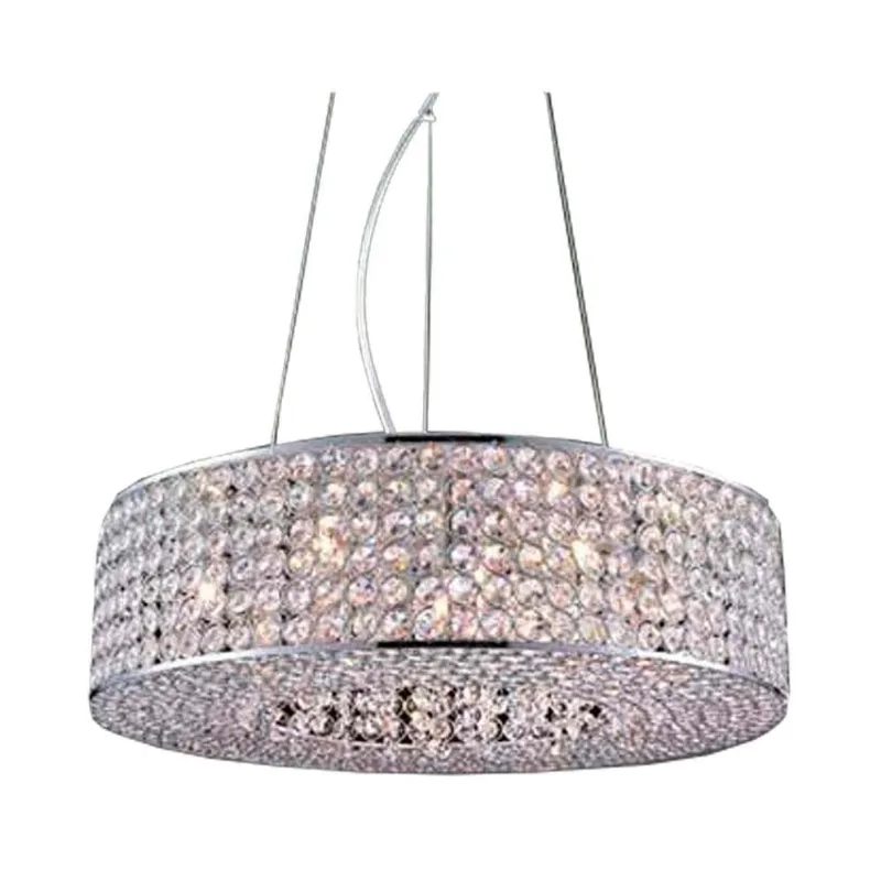 Pendente para 16 lâmpadas G9 40W America Redondo cromado Bronzearte - Bronzearte