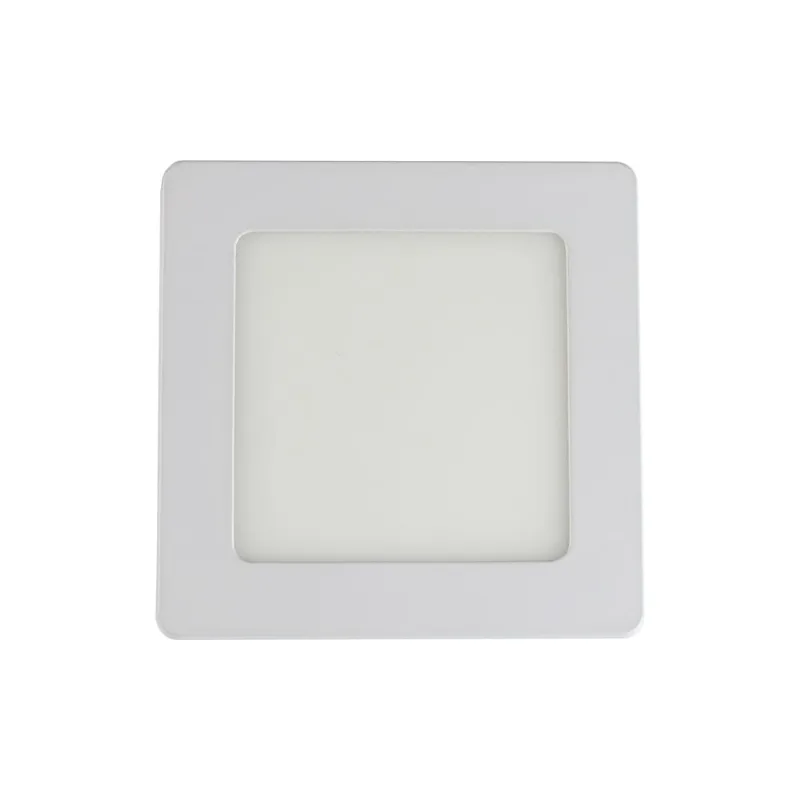 Painel LED de Embutir Slim Quadrado Luz Amarela Bivolt Bronzearte Painel de LED Embutir Slim 6W 12x12cm 410 Lúmens Luz Amarela