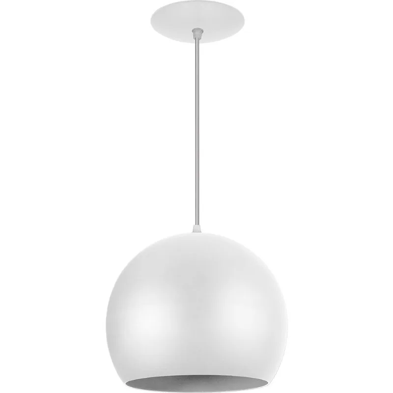 Pendente Bola Grande Branco LLumm Bronzearte - Bronzearte