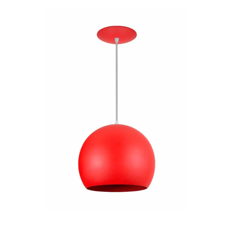 Pendente altura ajustável até 100cm vermelho Aquarela do Brasil Bronzearte
