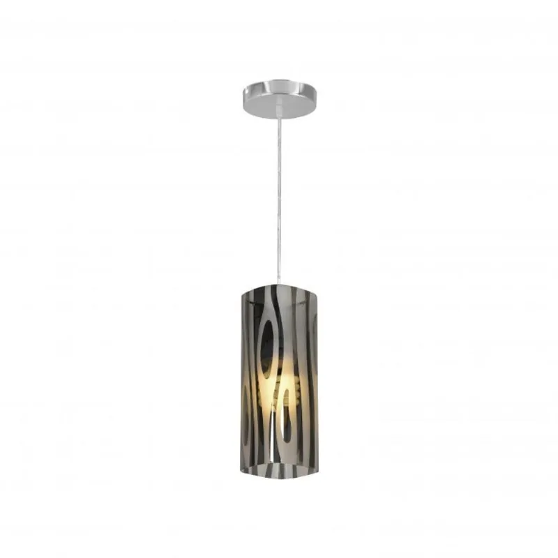 Pendente Mirage Zebra Cromado 01 Luz E27 LLumm Bronzearte