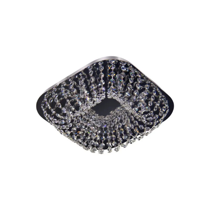 Plafon Stadium Cristal Quadrado 6 Luzes G9 Branco LLumm Bronzearte