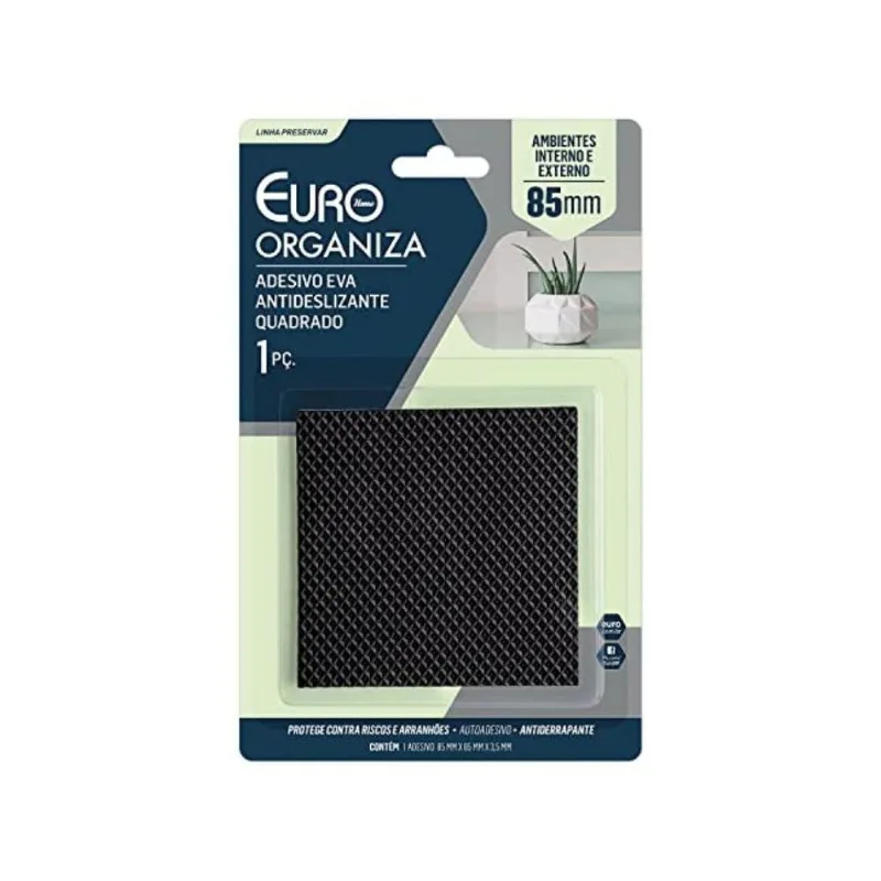 Protetor Anti Deslizante Adesivo Eva Quadrado 85mm 1 Peça - Euro