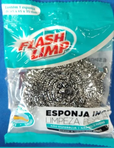 Esponja De Aco Inox Flashlimp - EURO HOME