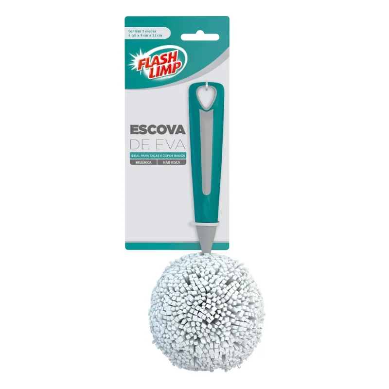 Escova Eva Para Taças E Copos Baixos, Flash Limp