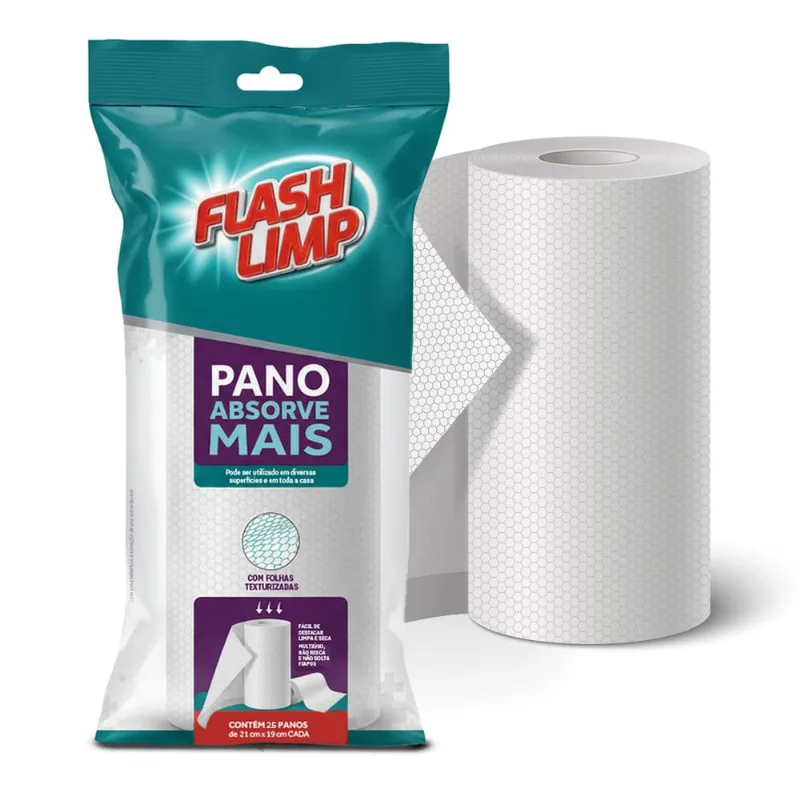 Pano Absorve Mais 25 Pcs, Com Trama Texturizada. Sunguider