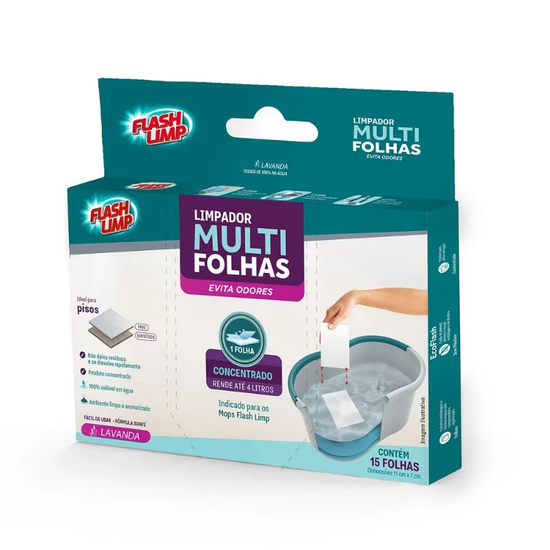 Limpador Multifolhas Lavanda, Flash Limp
