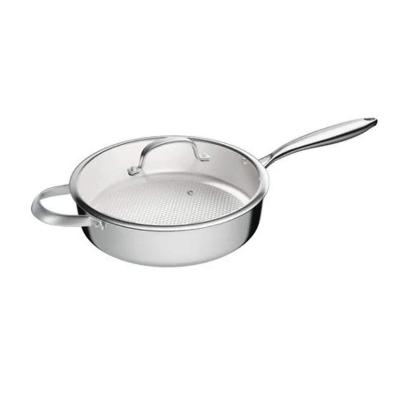 Frigideira Hexxa 3D Inox 28cm com Tampa