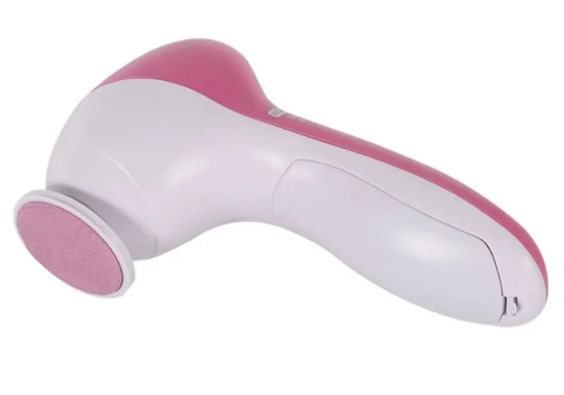 Massageador Facial 5 Em 1 Limpeza Pele Esfoliante Portatil Beleza Cor:Rosa - VIP Shop