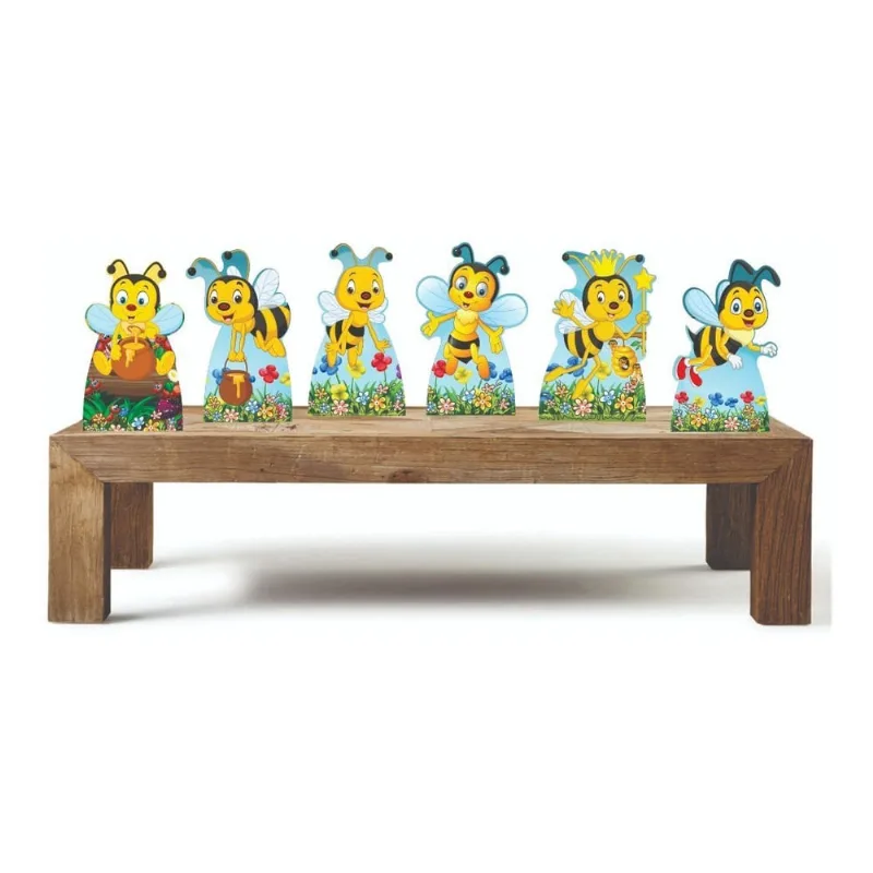 Abelhinhas Kit 6 Displays De Mesa Totens Decoração Festa