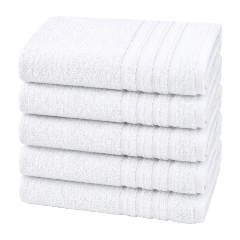 Kit Toalha de Banho Hotel Luxo com 5 unidades 70cm x 1,40m - Marcotex - Branco