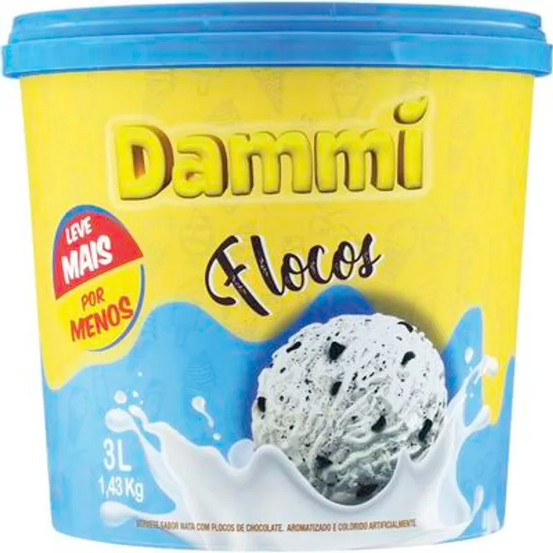Sorvete Dammi Flocos 3L