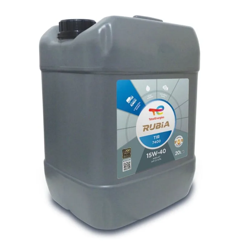 Galão 20 Litros Óleo Para Motor À Diesel Mineral Premium Total Rubia Tir 7400 15w40 Acea E7 - Api Ci-4/sl