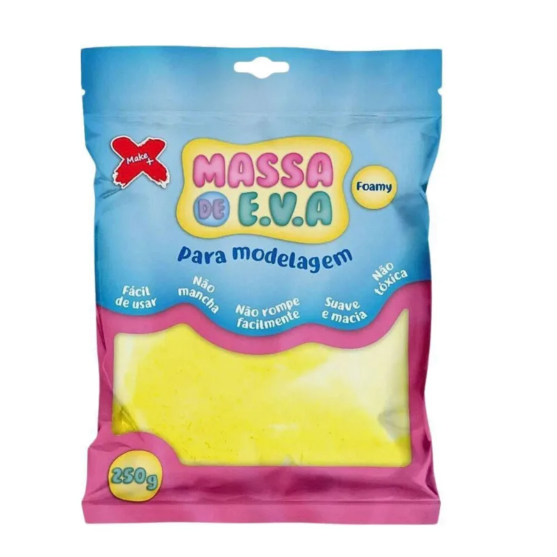 Massa De Eva Para Modelagem 50g Make + Amarelo Limão