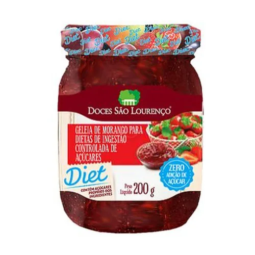Geleia Diet Morango S Lour 200gr - DOCES SAO LOURENCO - Mercearia