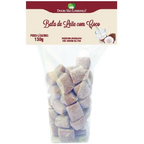 Bala 100g Leite C/ Coco S Lourenço . - DOCES SAO LOURENCO