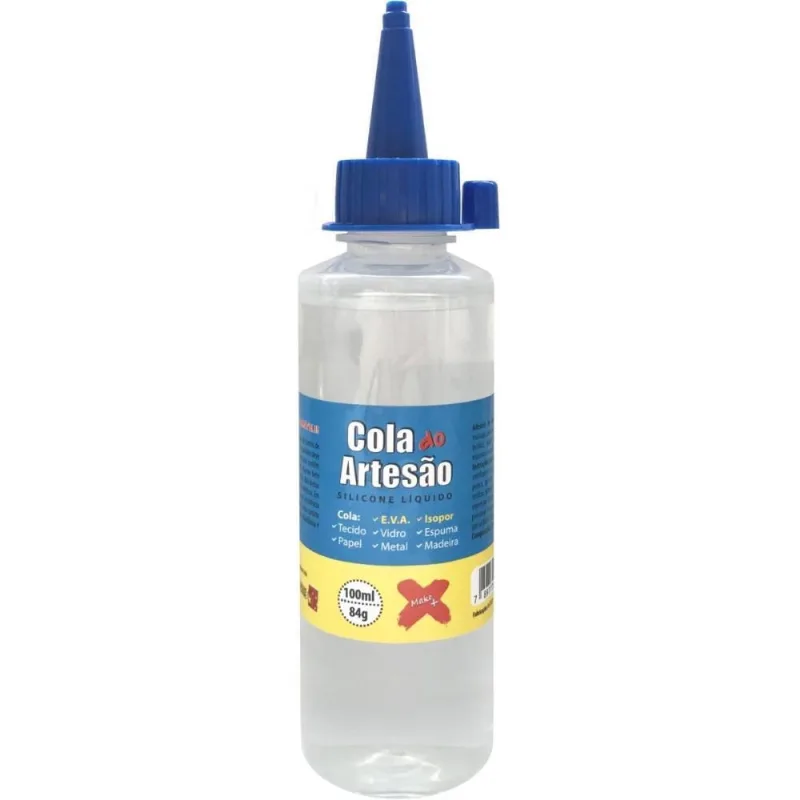 Cola para Artesanato Artesao Silicone Liquido 100ML - Make+