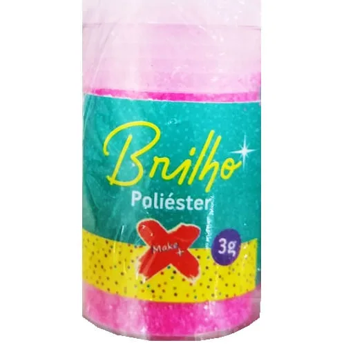 Glitter Rosa Neon 3g - LC - Papelaria